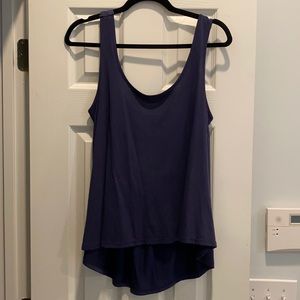 Bar III plum tank with tie back